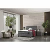 Pat + Saltea gratis Wooly, gri - 140x200 cm, ladă depozitare, design modern, topper inclus, structură metal + lemn + PAL, tapițerie stofă premium picture - 2