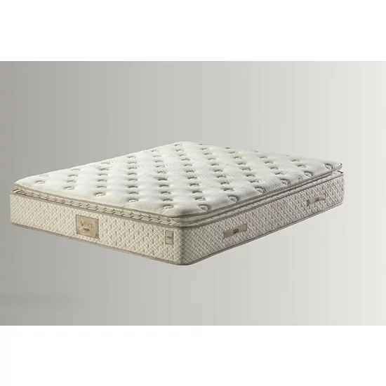 Set pat tapițat Daisy 160x200 cm crem cu somieră rabatabilă, ladă depozitare și saltea inclusă picture - 3