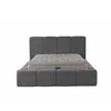 Set pat tapițat Meram 160x200 cm gri cu somieră rabatabilă, ladă depozitare și saltea inclusă picture - 2