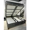 Set Pat Tapițat Bella + Saltea, ladă depozitare, tapițerie catifea premium, structură metal + PAL, 160x200 cm, Gri picture - 11