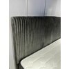 Set Pat Tapițat Bella + Saltea, ladă depozitare, tapițerie catifea premium, structură metal + PAL, 160x200 cm, Gri picture - 13