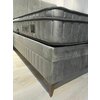 Set Pat Tapițat Bella + Saltea, ladă depozitare, tapițerie catifea premium, structură metal + PAL, 160x200 cm, Gri picture - 14