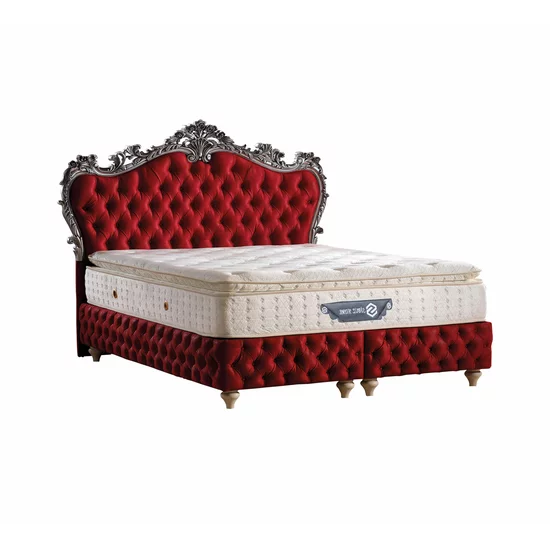 Pat tapițat cu Saltea Gratis,  Regal Hugal 160x200 cm Rosu cu somieră rabatabilă, ladă depozitare picture - 4