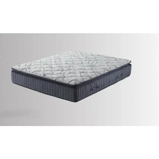 Set pat tapițat Rixos 160x200 cm gri cu somieră rabatabilă, ladă depozitare și saltea inclusă picture - 7