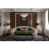Set pat tapițat rotund + Saltea gratis  Napa  220x220 cm crem picture - 1