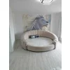 Set pat tapițat rotund + Saltea gratis  Napa  220x220 cm crem picture - 2