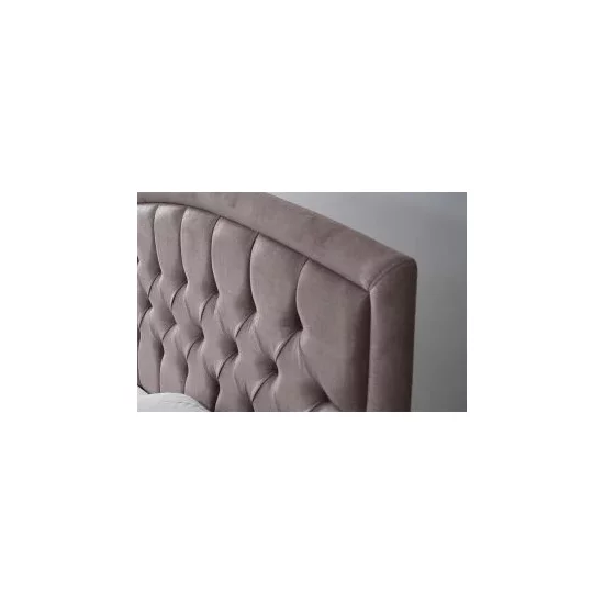 Pat + Saltea gratis  Belek, bej - 160x200 cm, design modern, capitonare elegantă, structură rezistentă, stofă premium picture - 2