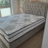 Pat + Saltea gratis  Belek, bej - 160x200 cm, design modern, capitonare elegantă, structură rezistentă, stofă premium picture - 8
