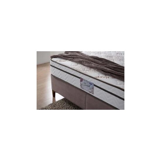 Set Pat + Saltea Bellagio, stil modern, structură robustă, tapițerie premium, saltea inclusă, 160x200 cm, bej picture - 3