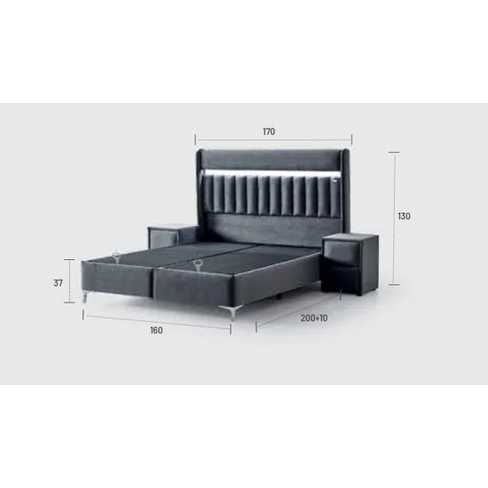 Set Pat+ Saltea Gratis Odessa 160x200 gri baby face 29 picture - 5