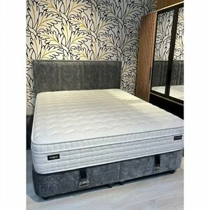Set pat+ saltea Gratis Paros Symphony Antrasit 160x200 Gri