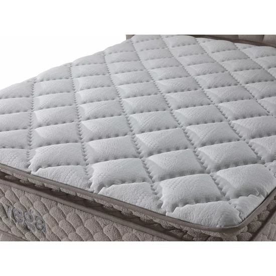 Set pat+ Saltea Gratis , tapițat Vega 160x200 cm crem cu somieră rabatabilă si ladă depozitare picture - 6