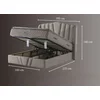 Set pat+ Saltea Gratis , tapițat Vega 160x200 cm crem cu somieră rabatabilă si ladă depozitare picture - 8