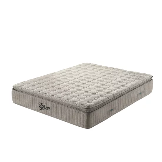 Set pat+ Saltea Gratis  tapițat Zyren 160x200 cm crem cu somieră rabatabilă, ladă depozitare picture - 6