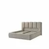 Set pat+ Saltea Gratis  tapițat Zyren 200x200 cm crem cu somieră rabatabilă, ladă depozitare picture - 6