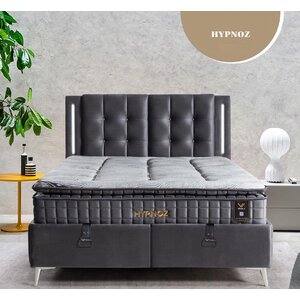 Set pat+ saltea Hypnoz GRI 160x200 cm