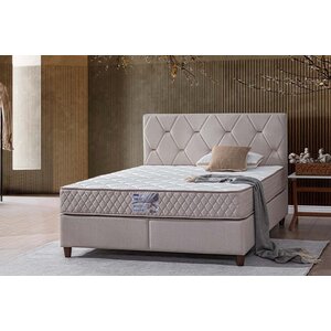 Set Pat+ Saltea Iness 140x190 cm Crem