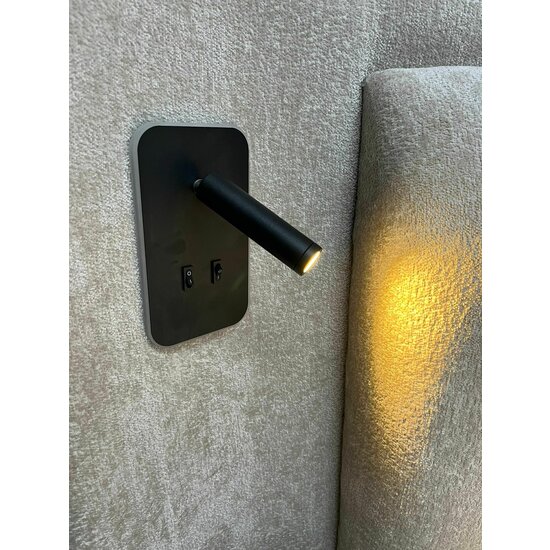 Set Pat + Saltea Julie Cu LED și Lada Depozitare, Stofă Symphony Pearl, 160x200 cm, Bej picture - 12