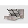 Pat + Saltea gratis Moonlight, bej - 160x200 cm, cu LED, port USB și lada depozitare picture - 3