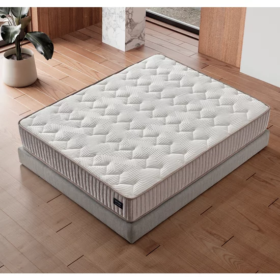 Pat + Saltea gratis Moonlight, bej - 160x200 cm, cu LED, port USB și lada depozitare picture - 4