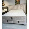 Pat + Saltea gratis Moonlight, bej - 160x200 cm, cu LED, port USB și lada depozitare picture - 7