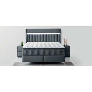 Set Pat+ Saltea Odessa 160x200 gri baby face 29