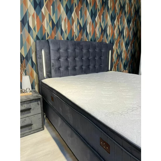 Set pat+ Saltea gratis Serenity GRI 160x200 cm picture - 3