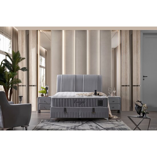 Set Pat+Saltea Belfast 160x200 Gri picture - 7