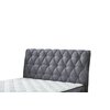 Set Pat + Saltea Comfort, ladă depozitare, somieră rabatabilă, topper confort, structură metal + lemn + PAL, tapițerie stofă premium, 160x200 cm, Gri picture - 2