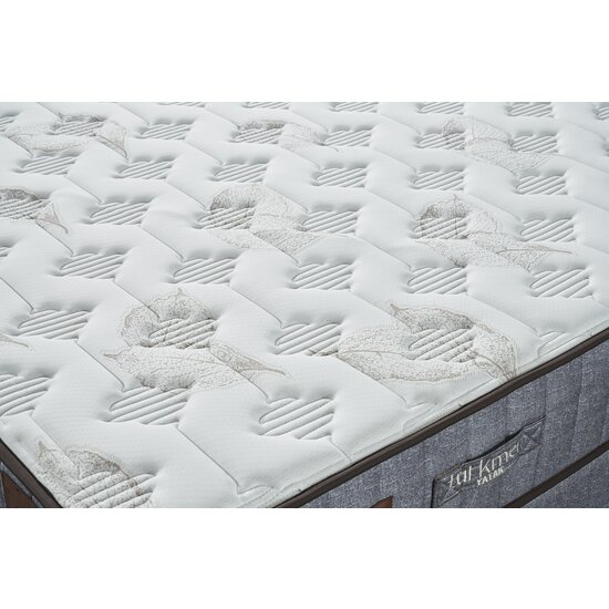 Set Pat + Saltea Comfort, ladă depozitare, somieră rabatabilă, topper confort, structură metal + lemn + PAL, tapițerie stofă premium, 160x200 cm, Gri picture - 7