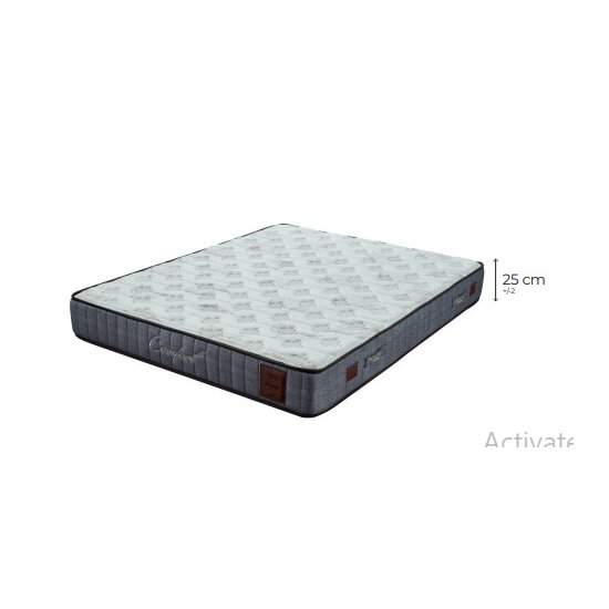Set Pat + Saltea Comfort, ladă depozitare, somieră rabatabilă, topper confort, structură metal + lemn + PAL, tapițerie stofă premium, 160x200 cm, Gri picture - 9