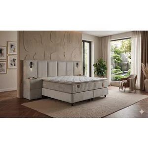 Pat + Saltea gratis Arte XL - 160x200 cm culoare personalizabila, saltea ortopedica, somiera rabatabila si lada de depozitare