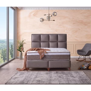 Set pat+saltea gratis Smart - 160x200 cm, culori personalizabile,  somiera rabatabila si lada de depozitare