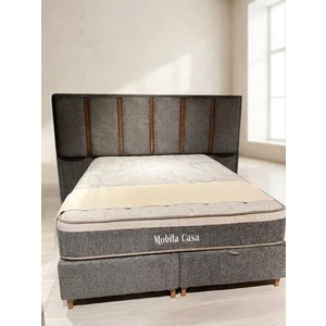 Set pat+saltea gratis Lidia  - 160x200 cm, culori personalizabile,  somiera rabatabila si lada de depozitare