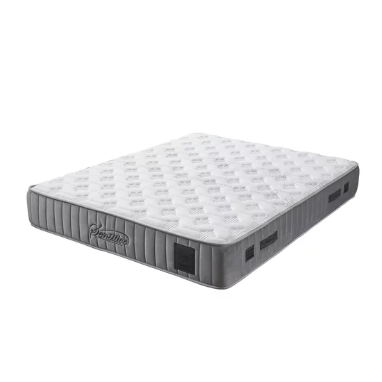 Set pat+saltea Gratis Sensitive 180/200 cm  gri cu somieră rabatabilă, ladă depozitare și saltea inclusă, înălțime 30 cm picture - 7