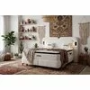 Set pat+Saltea Gratis tapițat Orina 180x200 cm crem Erato 01 cu somieră rabatabilă si  ladă depozitare picture - 1