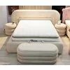 Set pat+saltea GRATIS  tapițat Tosco 160x200 cm crem cu somieră rabatabilă, ladă depozitare picture - 8