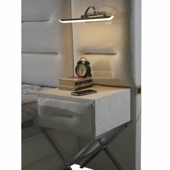 Set pat+Saltea Gratis tapițat Vizyon XXL  140x200 cm crem cu somieră rabatabilă, ladă depozitare picture - 6