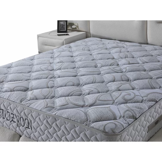 Set pat+Saltea Gratis tapițat Vizyon XXL  160x200 cm crem cu somieră rabatabilă, ladă depozitare picture - 7