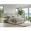 Set pat+Saltea Gratis tapițat Vizyon XXL  200x200 cm crem cu somieră rabatabilă, ladă depozitare picture - 1