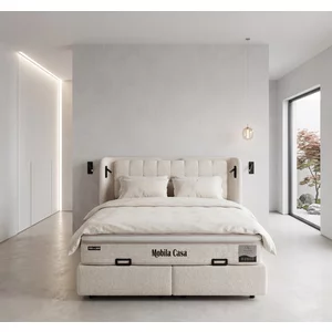 Set pat+saltea gratis Tulum - 160x200 cm, culori personalizabile,  somiera rabatabila si lada de depozitare