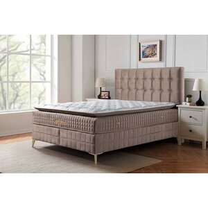 Set pat+saltea Milano crem 160x200 cm