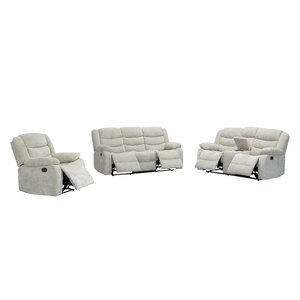 Set Recliner Relax 3+2+1 Gri/Crem picture - 3