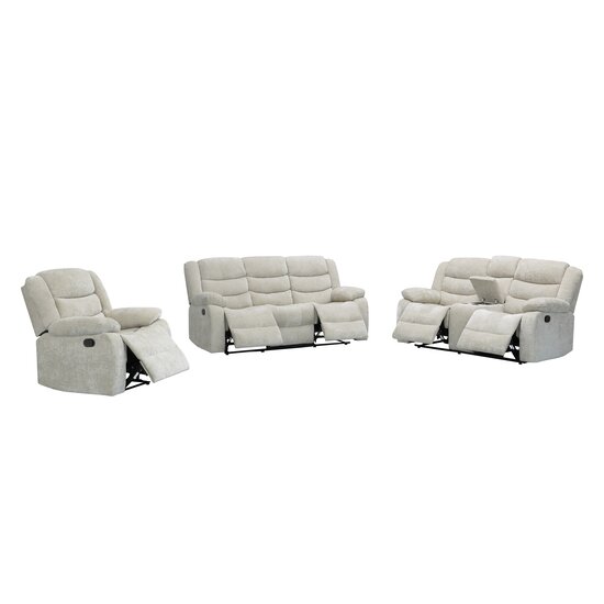 Set Recliner Relax 3+2+1 Gri/Crem picture - 3