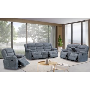Set Recliner Relax 3+2+1 Gri/Crem picture - 4