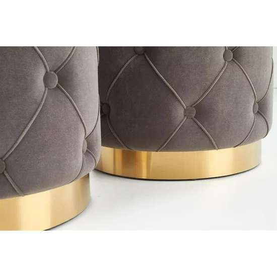 Set Tabureți Polly, Tapițerie Catifelată, 40x44 cm, Gri picture - 4