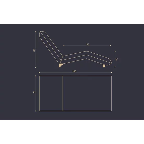 Fotoliu șezlong Rubin, design relaxare, cadru lemn esență tare și PAL, arcuri sinusoidale și poliuretan, picioare metalice H 8,7 cm, 133x166 cm, bej, personalizabil picture - 6