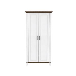 SKANDI Dulap 2D 220x53x90 cm Alb / Stejar Burbon