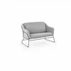 Canapea Soft 2XL, catifea premium, structură metalică și oțel mat, 125x77x83 cm, gri deschis/negru picture - 1