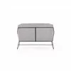 Canapea Soft 2XL, catifea premium, structură metalică și oțel mat, 125x77x83 cm, gri deschis/negru picture - 4